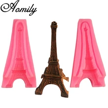 Aomily 3D Clássico Torre Ferramenta Ofício Açúcar Bolo de Chocolate Fondant Molde de Silicone Vela Molde Cozinha DIY Ferramentas de Cozimento de Decoração