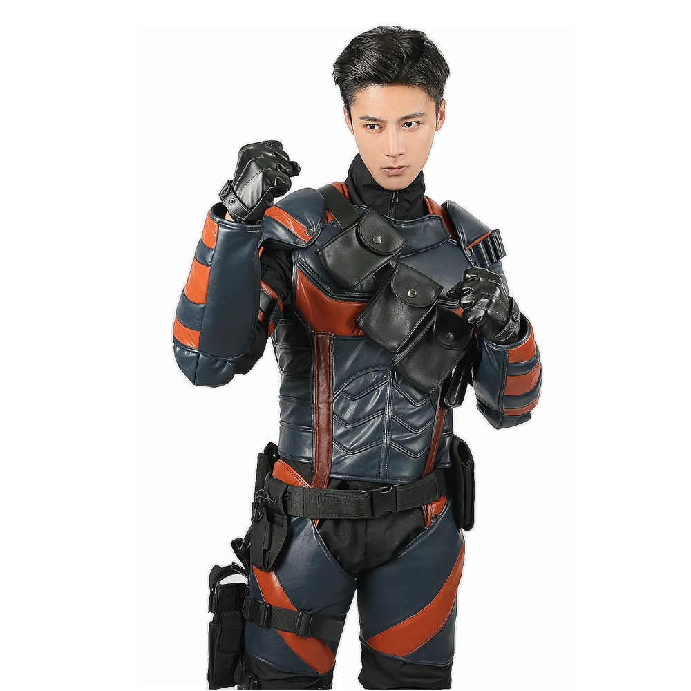 Coslive Deathstroke Armor Косплей Костюм для игры Бэтмен: рыцарь Аркхема Хэллоуин Делюкс