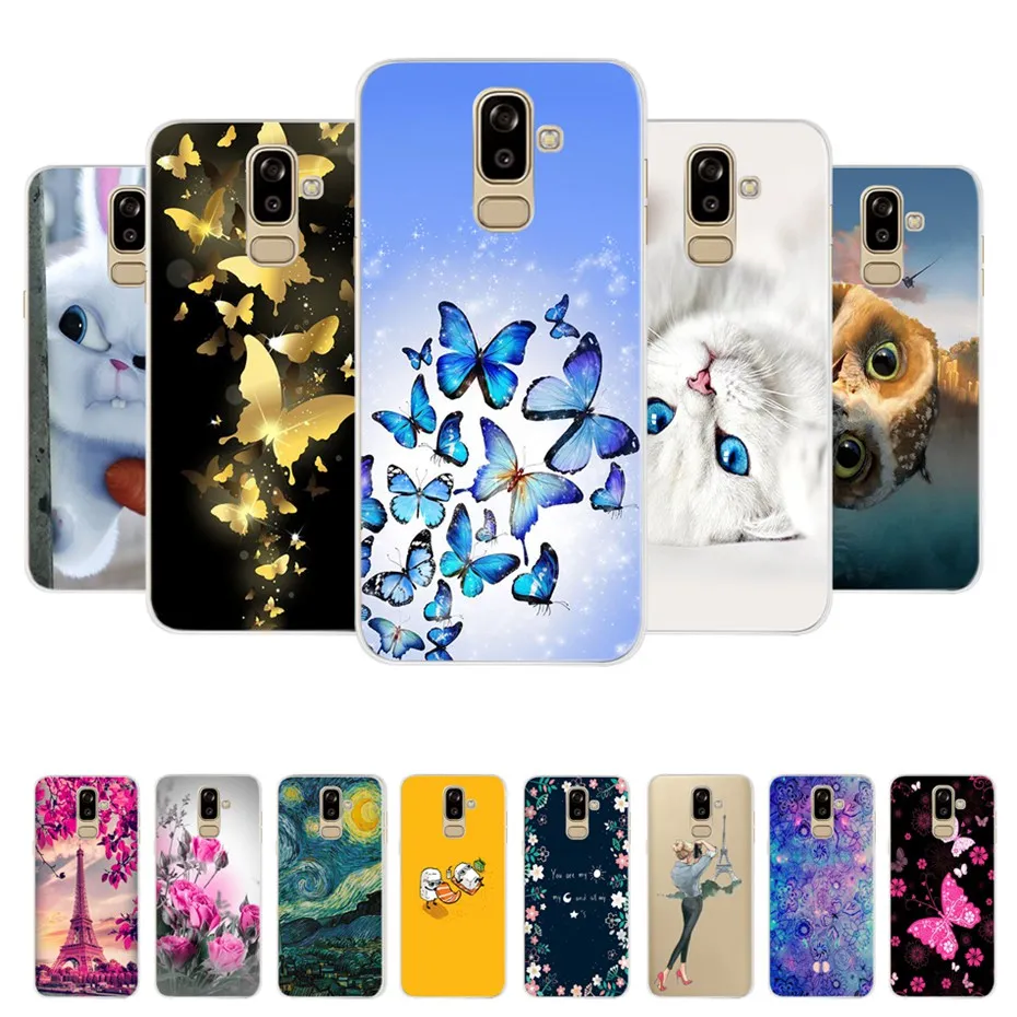 حقيبة لهاتف سامسونج غالاكسي J8 2018 حالة غطاء j810 j810f sm-j810f 3D سيليكون الغلاف الخلفي TPU Fundas لسامسونج J8 2018 جراب هاتف