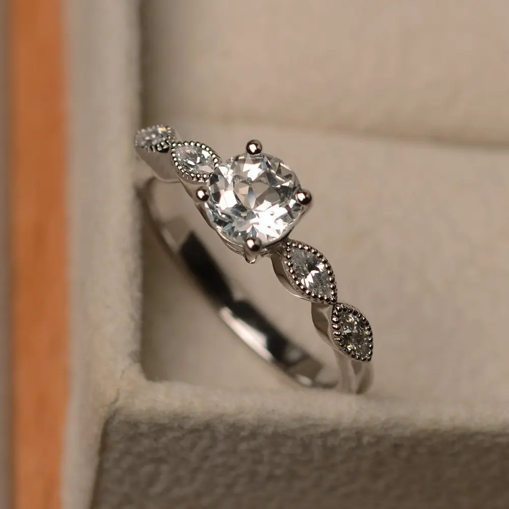 Кристальное женское кольцо с черным красным синим камнем, маленькое серебряное кольцо на палец, винтажные обручальные кольца, обручальные кольца для женщин