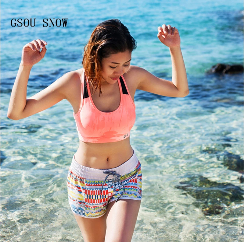 bikini top with board shorts