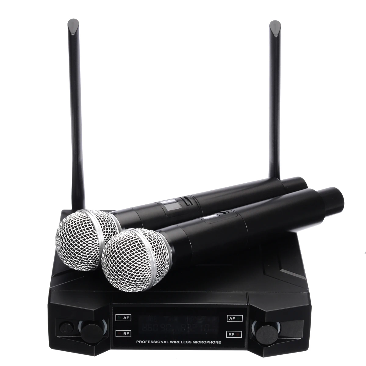 

2 Channel Dual Handheld Microphone UHF System Wireless Mic Professional Karaoke Wireless Microphone System
