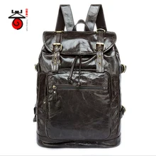 SENKEY Style Для Мужчин's натуральная кожа рюкзаки высокое Класс чехол для ноутбука для путешествий Бизнес сумки мужской Повседневное школьный рюкзак