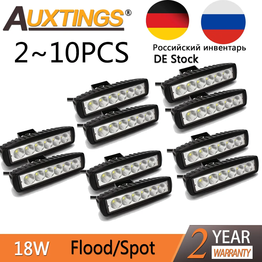 Auxting 18W LED Work Light Bar Spot light Flood font b Lamp b font Driving Fog