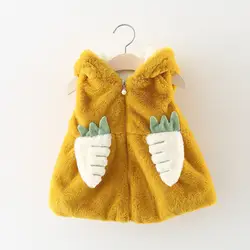 Модная одежда для девочек Осеннее-зимний детский жилет флисовый жилет для малышей жилет симпатичное пальто для девочек