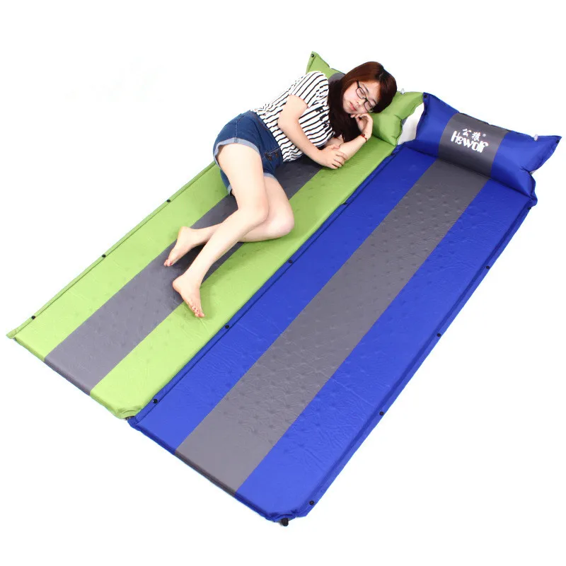 

Hewolf Outdoor Automatic Inflatable Mattress 3cm Thicken Cushions Picnic Beach Sleeping Pad Camping Air Bed With Pillow