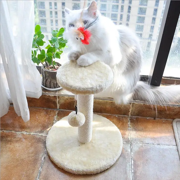 

kitten Cat Tree Scratching Condo Furniture Scratch Post Pet W/ Play Toy Beige
