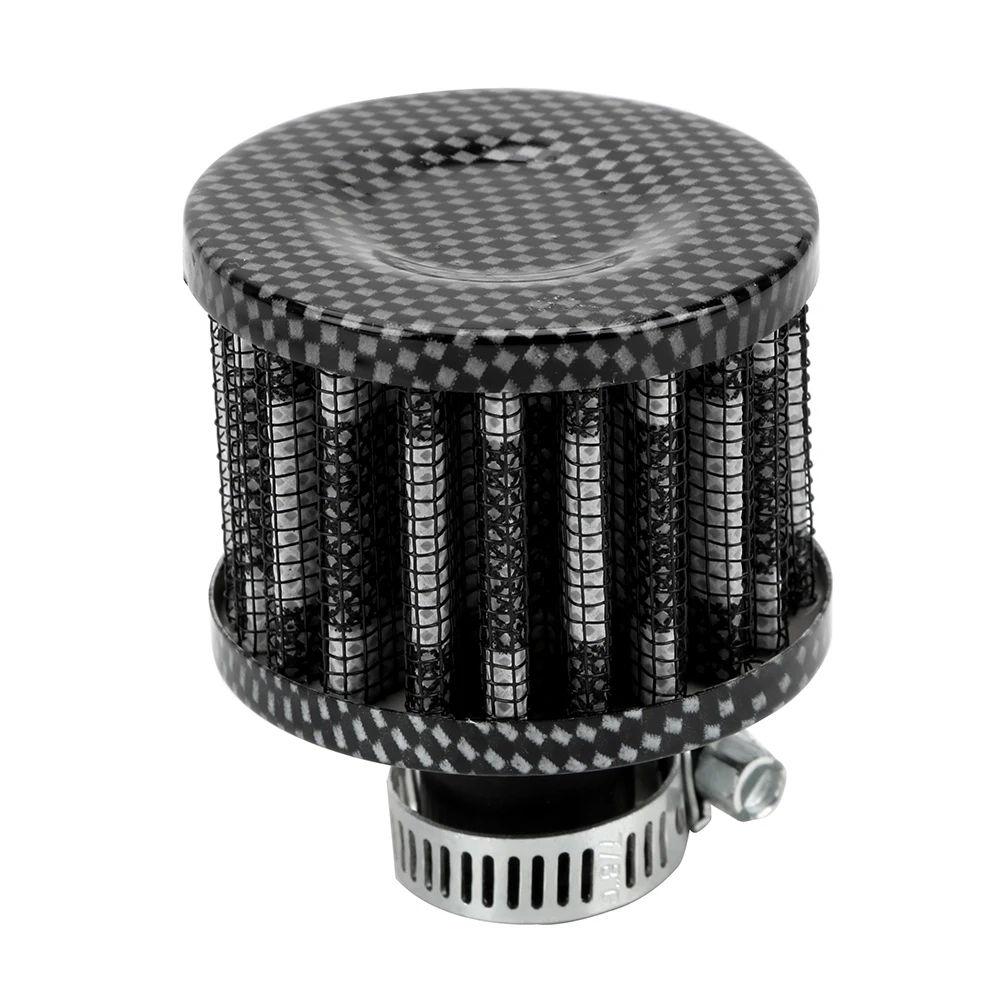 LEEPEE универсальный для холодного воздуха впускного автомобиля фильтры турбо Vent Сапун Картера воздушные фильтры мотоцикла 12 мм - Цвет: Black