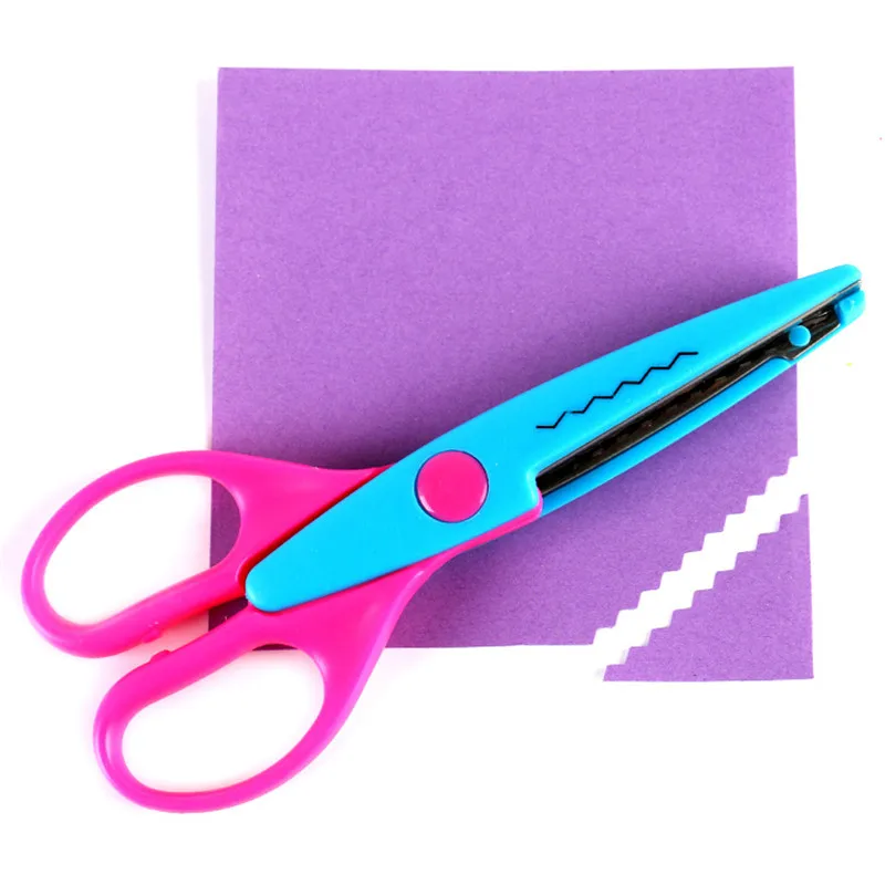 Handcraft Photo Album Corrugated Scissors Scrapbooking DIY Zig Zag Lace Scissor Kids Manual Tools School Paper Pinking Shear