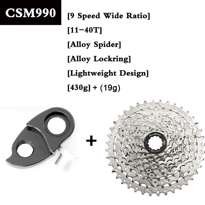 Sunracing 9 speed 11-40T велосипед CSM990 кассета MTB велосипед свободного хода адаптер горный велосипед кассета