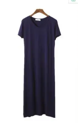 Летнее платье Макси-футболка, женское винтажное повседневное сексуальное облегающее платье, вечерние элегантные пляжные бандажные черные длинные платья размера плюс - Цвет: navy blue