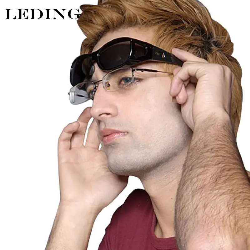 LEDING Coperture Delle Lenti Occhiali Da Sole Polarizzati Fit Over Usura Su Occhiali  Da Vista Uomo Donna Medio miopi occhiali da sole caso|glasses yellow  lens|glasses redglasses camcorder - AliExpress
