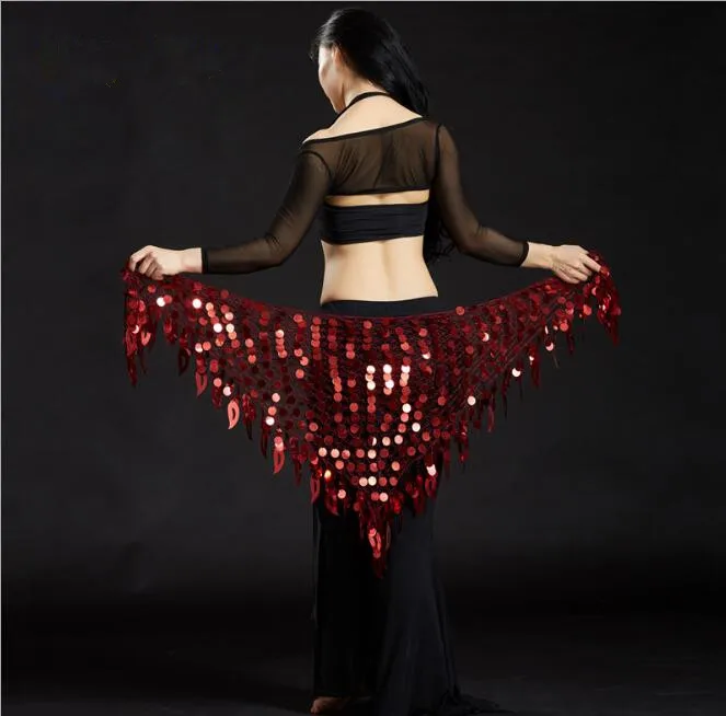 Женский набедренный платок с блестками для танца живота|sequin hip scarf|belly dance costumeship
