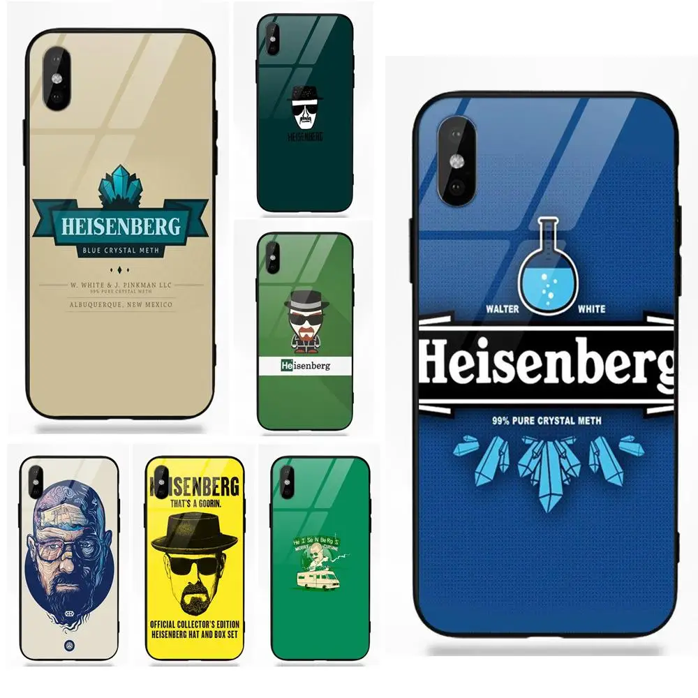 Vvcqod For Apple iPhone 5 5C 5S SE 6 6S 7 8 Plus X XS Max XR Soft TPU Frame Tempered Glass Design Breaking Bad Heisenberg | Мобильные
