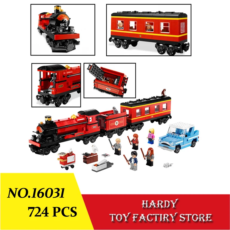 

Legoing Lepin Harry Potter Hogwarts Express 4841 16031 Set Train Building Blocks Bricks Toys for Christmas Gift with figures