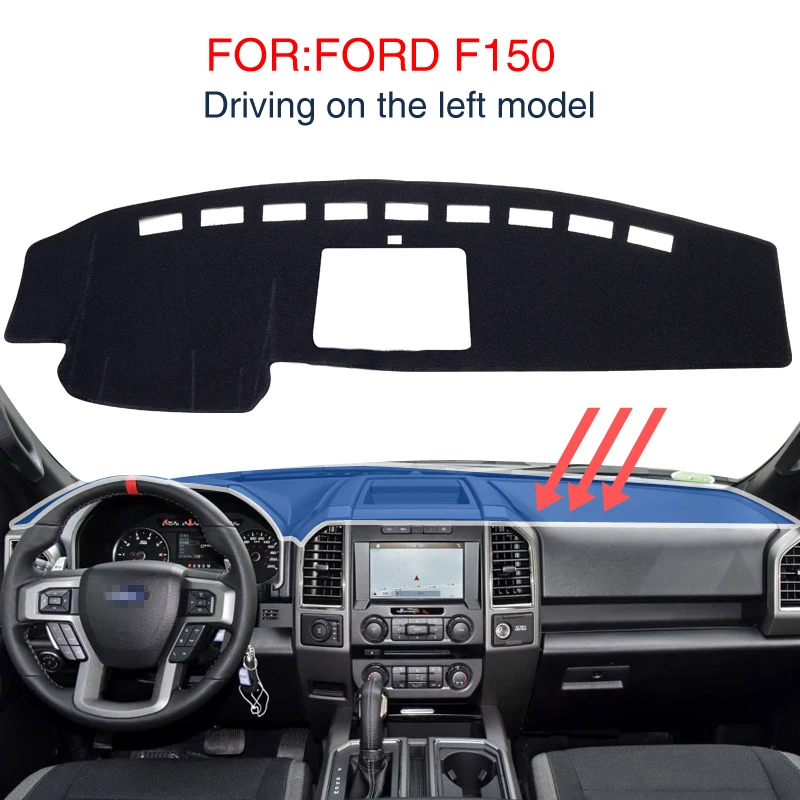 

for Ford F150 2015 - 2018 Dashboard Protective Mat Shade Cushion Anti-Slip Accessories F-150 Raptor Lariat Limited Platinum Lobo