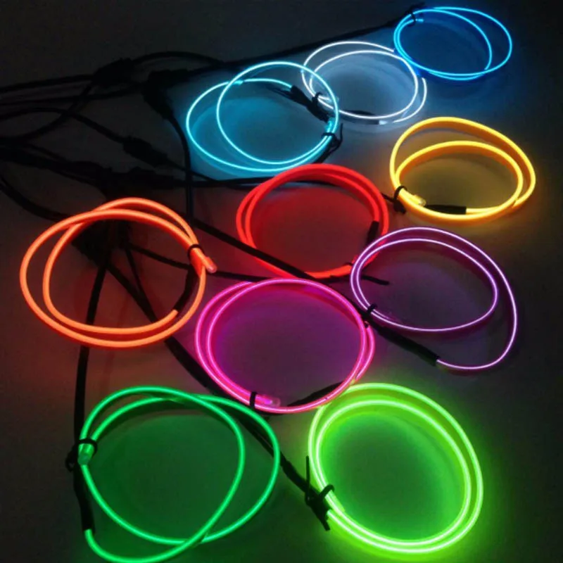 EL провод с 8 мм швейной Edg 50/100/200/500 м 2 3 флеш веревка трубный кабель гибкая неоновая