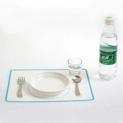 Montessori Practical Life Materials Silicone Placemat/ Spoon/ Fork/ Small Cup for Kids Table Manner Early Learning Resources