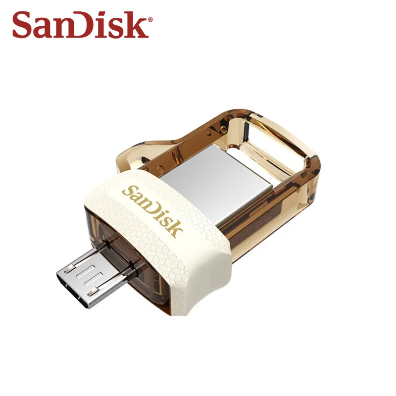 Двойной флеш-накопитель SanDisk SDDD3 OTG двойной флеш-накопитель 64 Гб оперативной памяти, 32 Гб встроенной памяти, флеш-накопитель USB 3,0 Micro USB Стик 150 МБ/с. для Android/компьютера