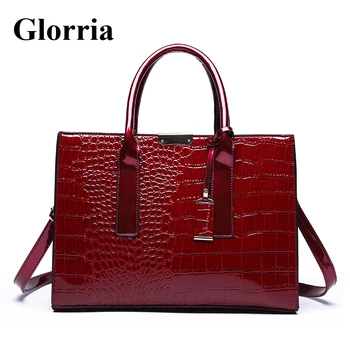 

Glorria 2020 Luxury Handbags Women Alligator Leather Shoulder Women Big Capacity Tote Crossbody Bag Female High Quality Sac