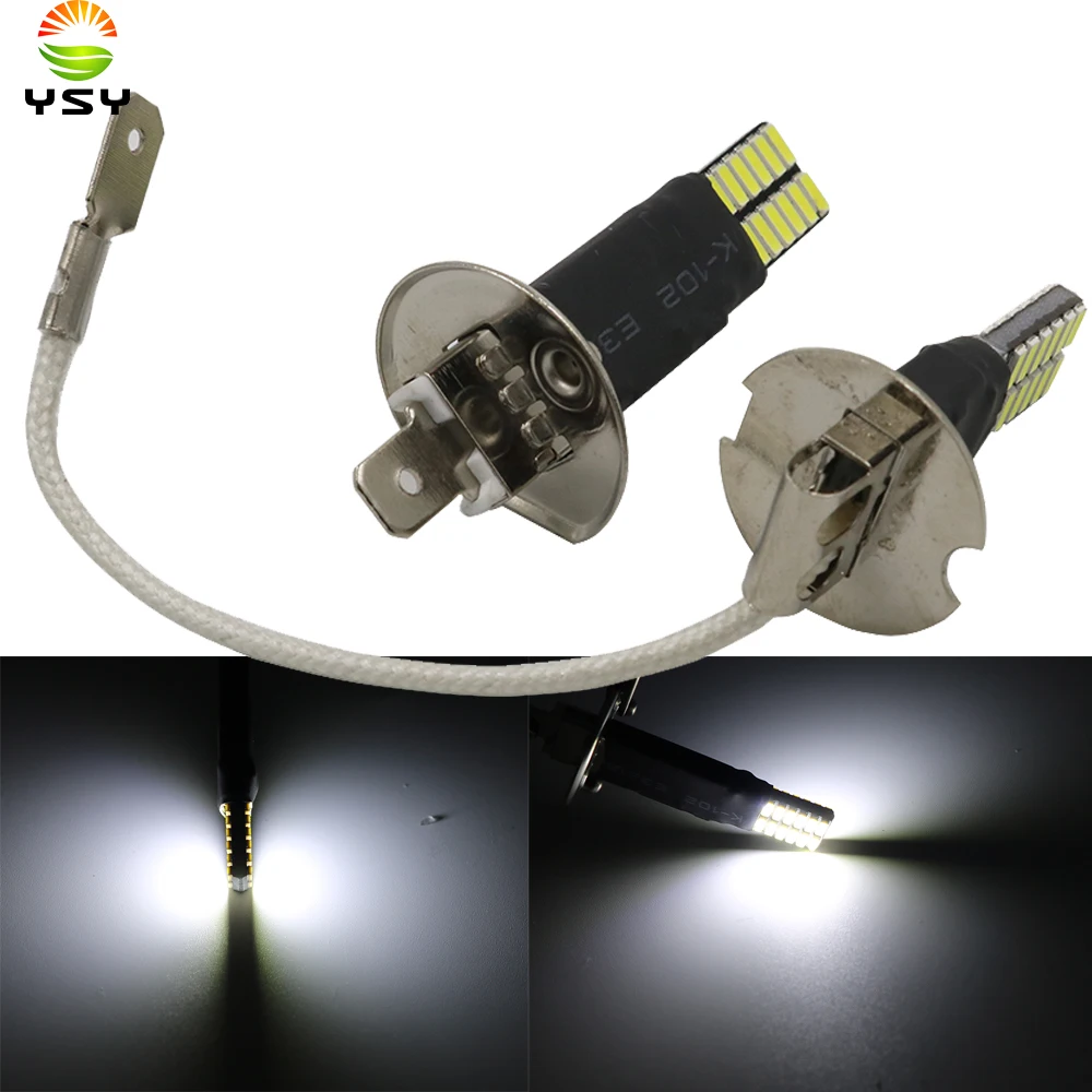YSY 20X H1 H3 Car Fog Light 4014 SMD Auto Bulb 24Led 12v High Powerful Super Bright 10w White driving Day Running | Автомобили и