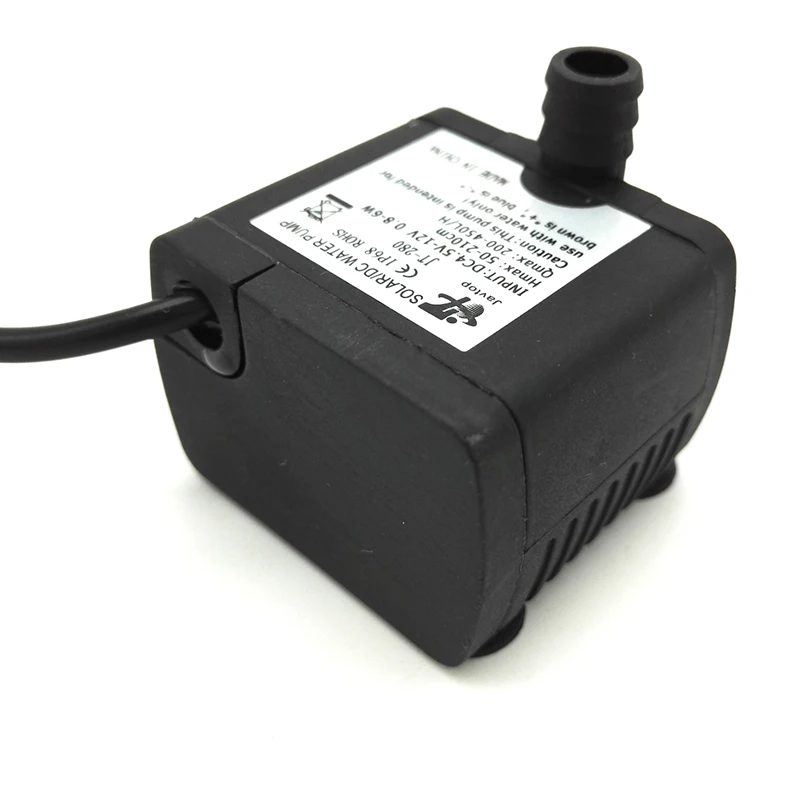 JT-280A DC 4,5~ 12V 12V~ 24V 380mA 200 см 450L/ч микро бесщеточный dc погружной насос