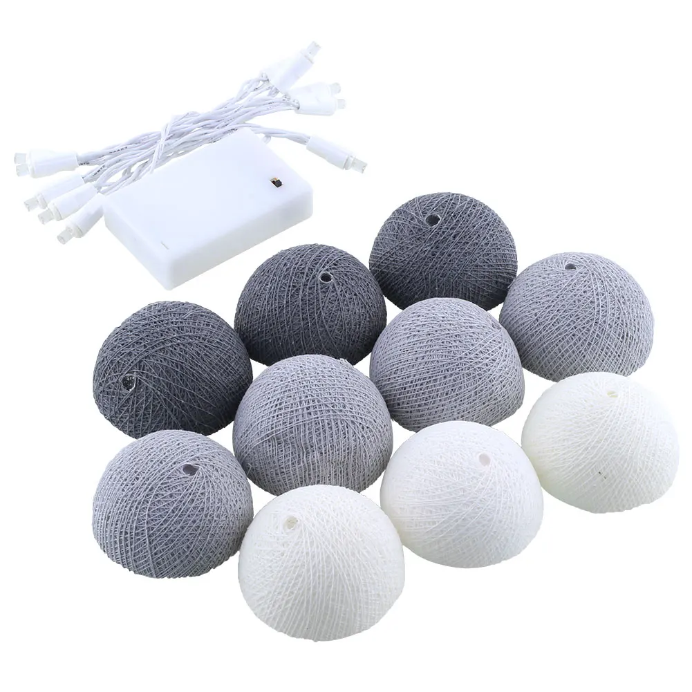 

Aladin 10 LED Cotton Ball Gorgeous Fairy String Light Lantern Party Wedding Tree Decor Decoration 1.8M