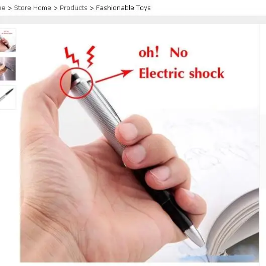 

2017 Promotion Fancy Ball Point Pen Shocking Electric Shock Toy Gift Joke Prank Trick Fun Novelty Friend's Best Gift