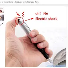2017 Promoção Caneta Esferográfica de Fantasia Shocking Choque Elétrico Toy Presente Joke Prank Truque Fun Novidade Melhor Presente de Amigo
