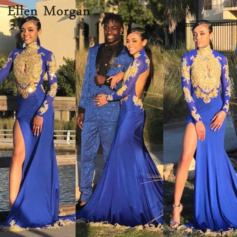 royal blue and black formal dresses