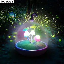 0,5 Вт светодио дный Night Light-up Игрушки Детские спать проекция игрушки для спальни Красочные гриб лампы USB Портативный Touch Сенсор ночника