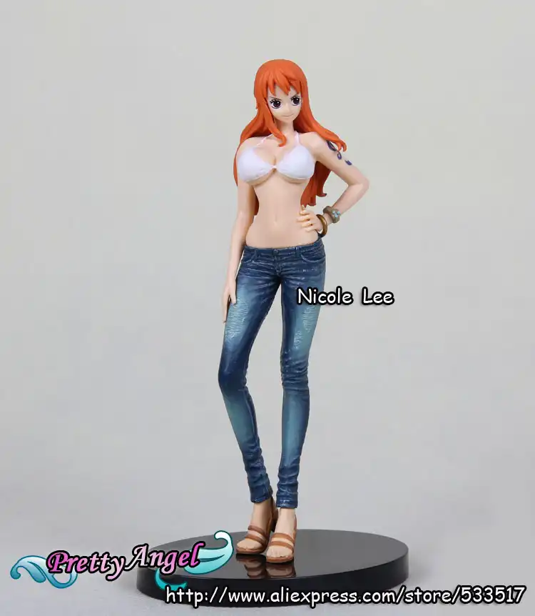 Prettyangel Genuine Banpresto One Piece Jeans Freak Vol 02 Nami White Red Pvc Figure Set Of 2 Pcs Figure Set Banpresto One Piecepvc Figure Aliexpress