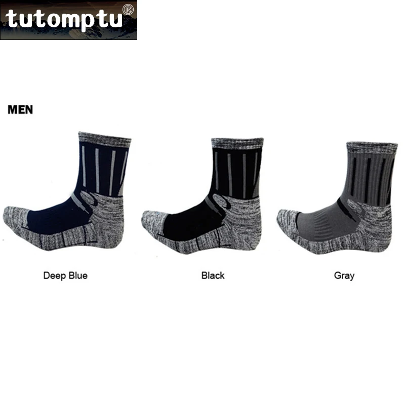 

Tutomptu 3 Paris High Quality Cotton Men Climbing Socks Professional Outdoor Sport Socks Walking Hiking Ski Socks