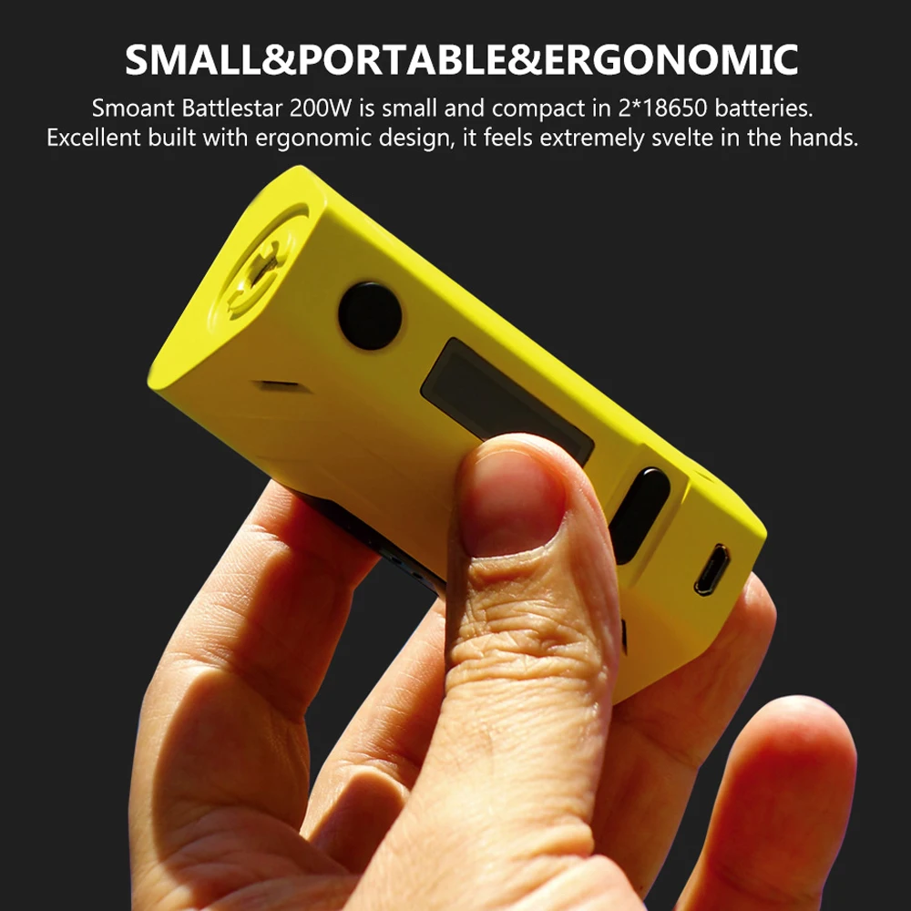 Smoant Battlestar 200W Dual 18650 Ni Ti SS TCR Por box mod1