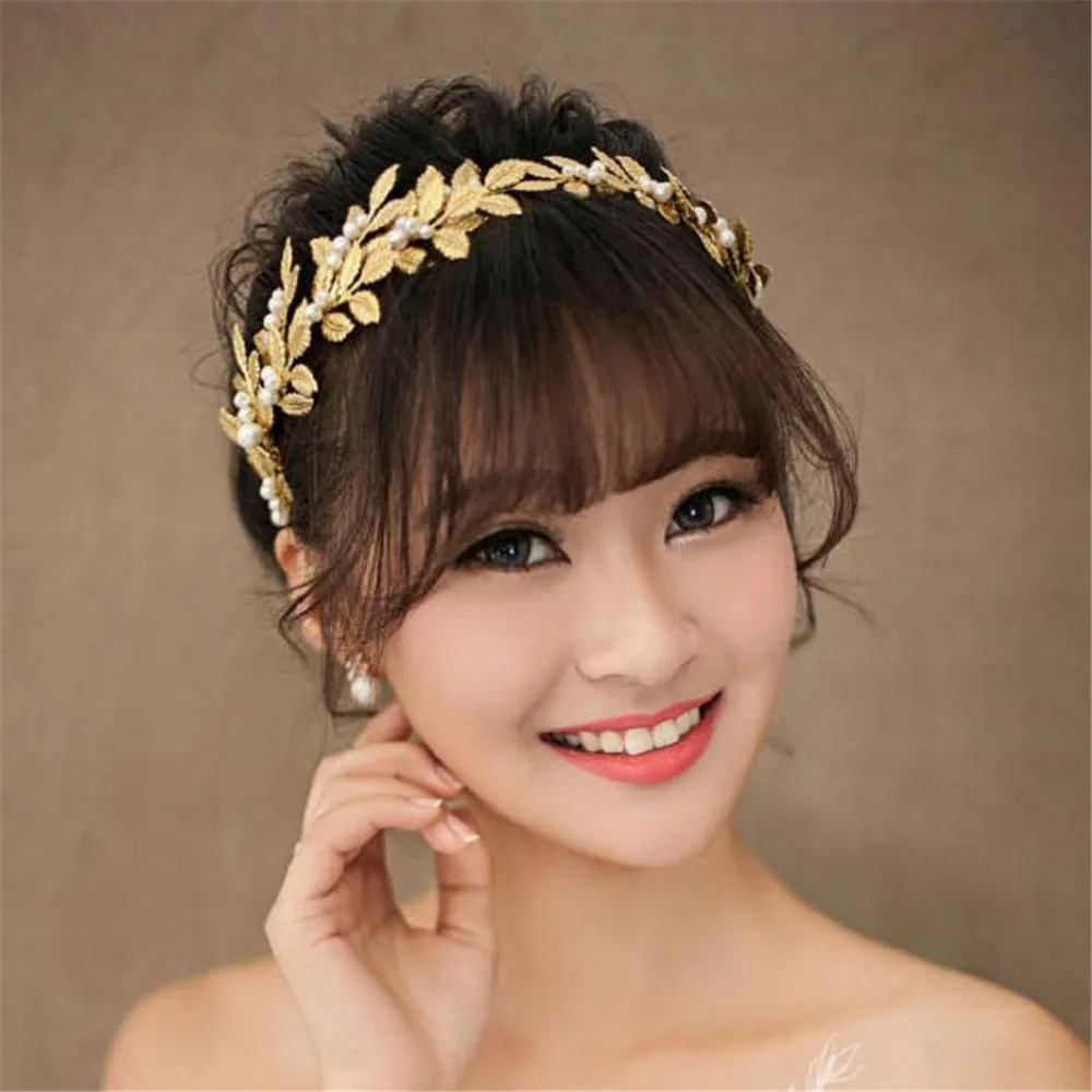 Золотой венок для прически - 86 фото