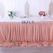 CL071D Великолепная сделанная на заказ новая необычная Свадебная длинная драпированная плиссированная юбка на липучке