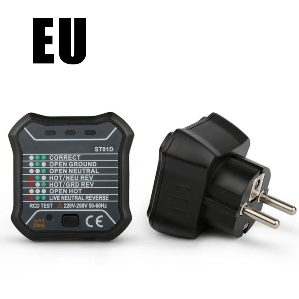 Портативный ЕС США штепсельная розетка тестер цепи полярности детектор напряжения настенный выключатель искатель провода тестер с розеткой