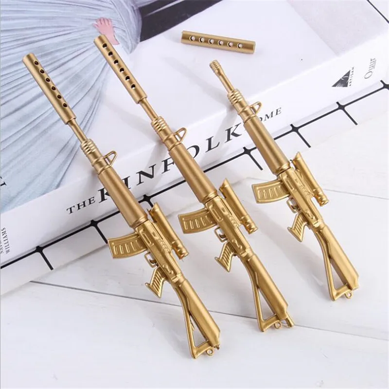 

Creative Gun Gel Pen Small cool office school supplies portable for child kids writing also as toy gift business promotion pen