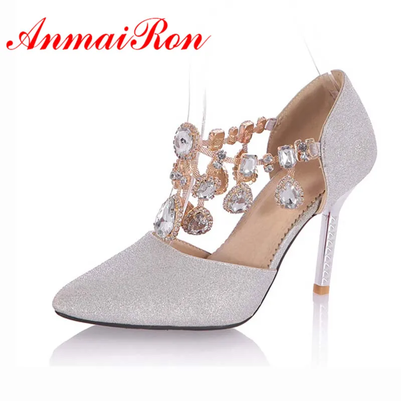 

New Glittering Fashion women pumps Heels Wedges Rhinestone shoes women Summer sandals for party Platform pumps sale