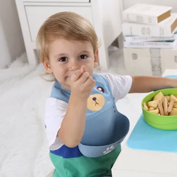 

Infant waterproof silicone bibs saliva towel baby eating pocketBaby Silicone Bib Aprons Baby Accessories for Babies Feedin