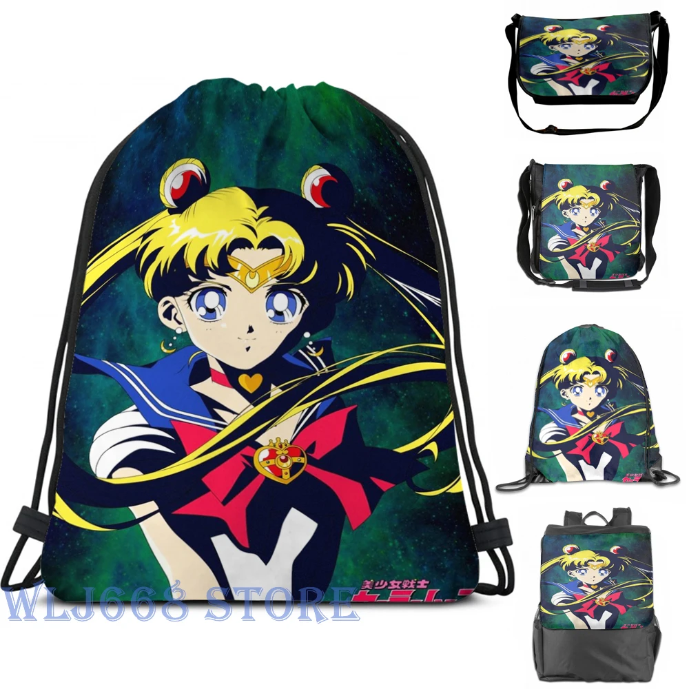 

Funny graphic print shoulder Bags women Sailor moon galaxy Single shoulder backpack travel for men Gym Bag