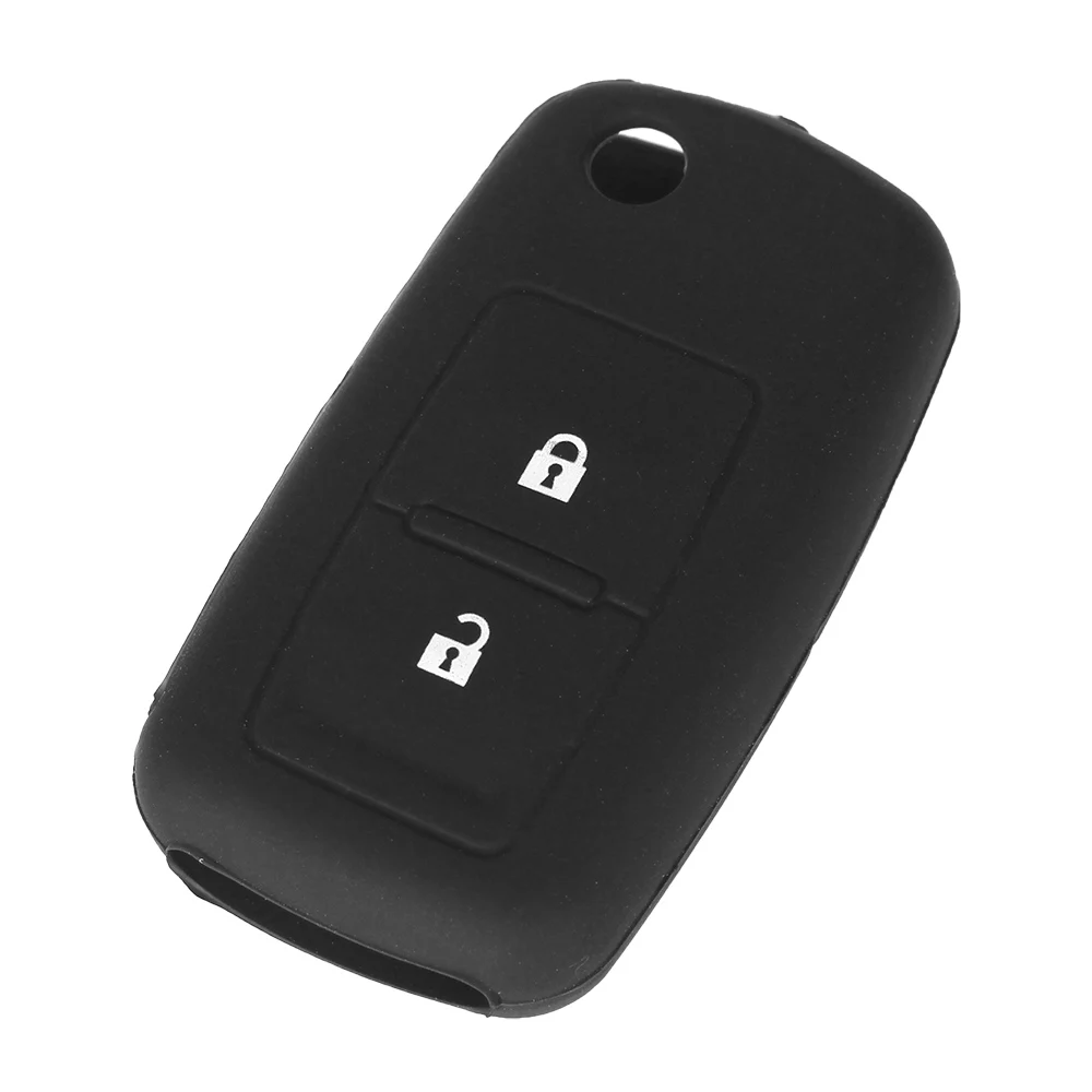 Dandkey силиконовый 2 кнопки дистанционный ключ-брелок от машины чехол держатель Крышка для Фольксваген MK4 Seat Altea Alhambra Ibiza Polo T5 Passat - Количество кнопок: black