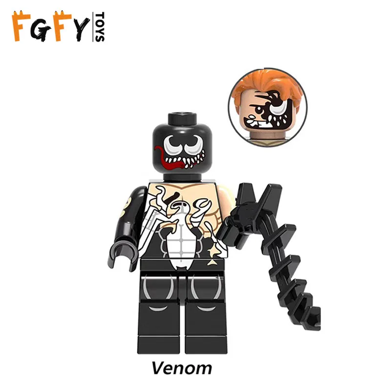 Одиночная продажа Bad guy Anti Venom Человек паук Legoingly фигурки Marvel супер герой