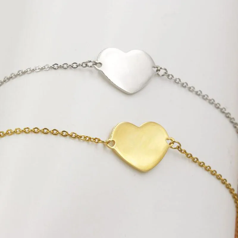 5 шт./лот, Grace Mo, мужские браслеты из нержавеющей стали ts 316L, зеркальная полировка, браслеты сердечки, браслет для мужчин и женщин, изготовление ювелирных изделий, сделай сам