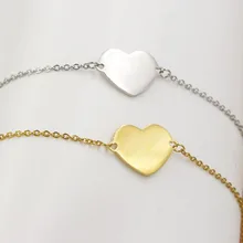 5 шт./лот, Grace Mo, мужские браслеты из нержавеющей стали ts 316L, зеркальная полировка, браслеты сердечки, браслет для мужчин и женщин, изготовление ювелирных изделий, сделай сам