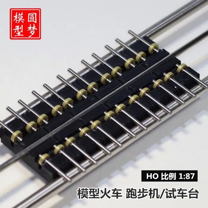 

HO Scale Model Railway 1:87 Scale Train Riders Standard Track Roller Test Stand With 6 Trolleys Train Treadmill Track Bearing