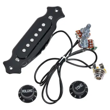 

Pre-Wired 6-String Single Coil Pickup Harness with Volume & Tone Pots for Electric Cigar Box Guitar Electric Cigar Box Guitar