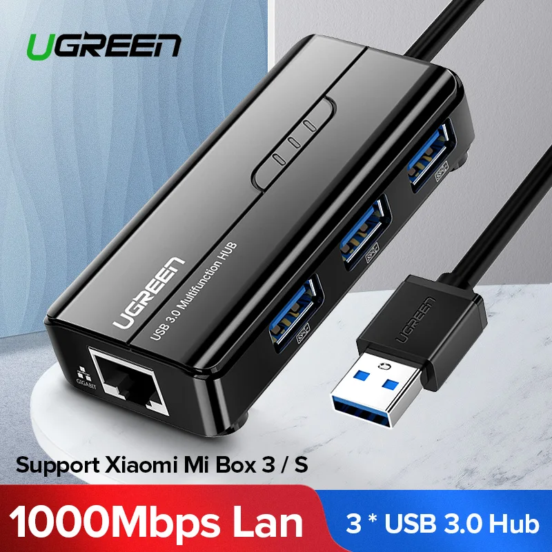 USB 3.0 to RJ45 Multi Port Hub