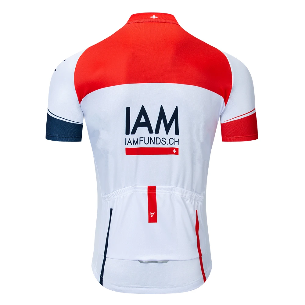 Pro Team IAM летняя велосипедная футболка для мужчин с коротким рукавом быстросохнущая велосипедная одежда для горного велосипеда, верхняя одежда, силиконовая Нескользящая одежда