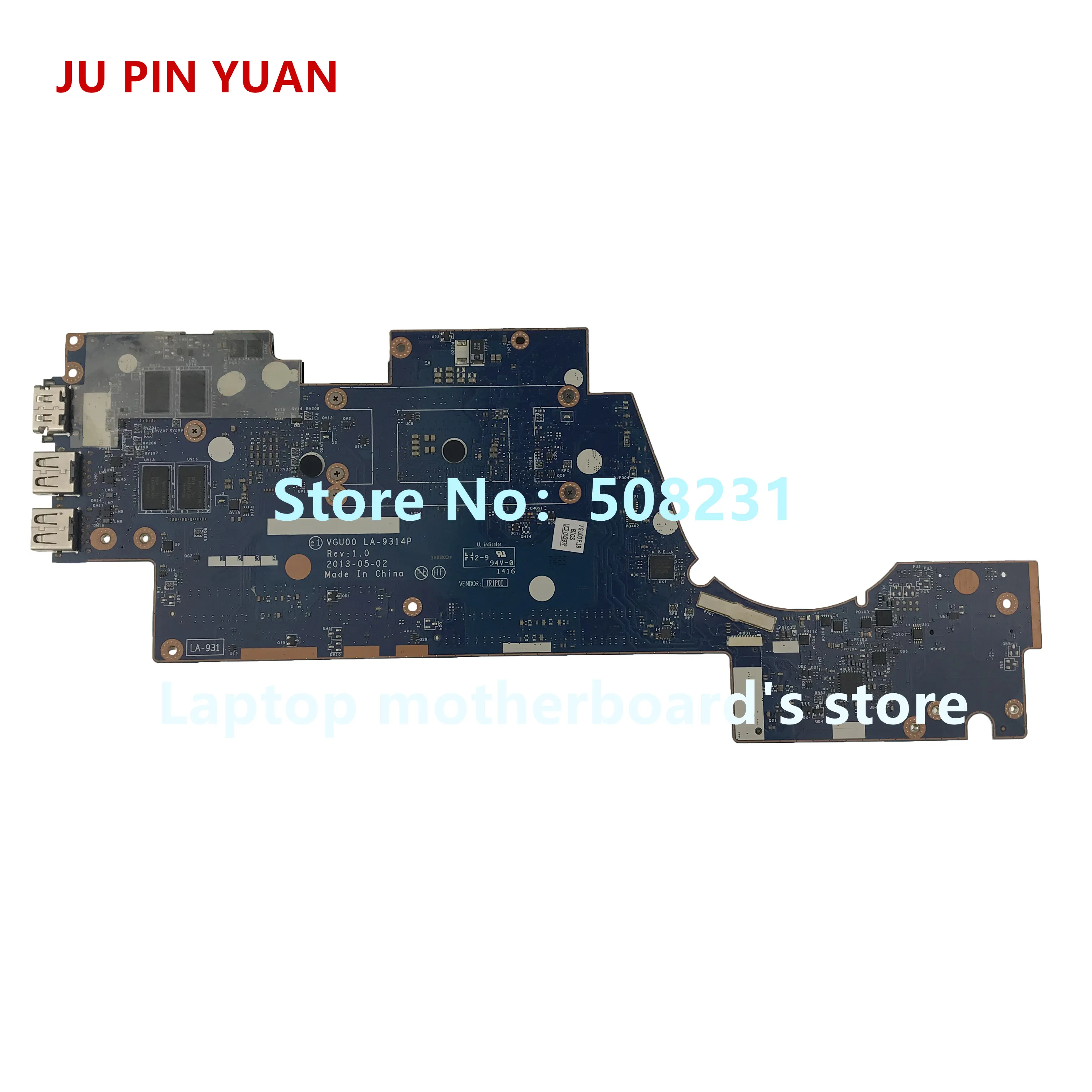 JU PIN YUAN 727527-601 727527-001 727527-501 для hp Sleekbook Envy 14 14-K Материнская плата ноутбука VGU00 LA-9314P с I7-4500U